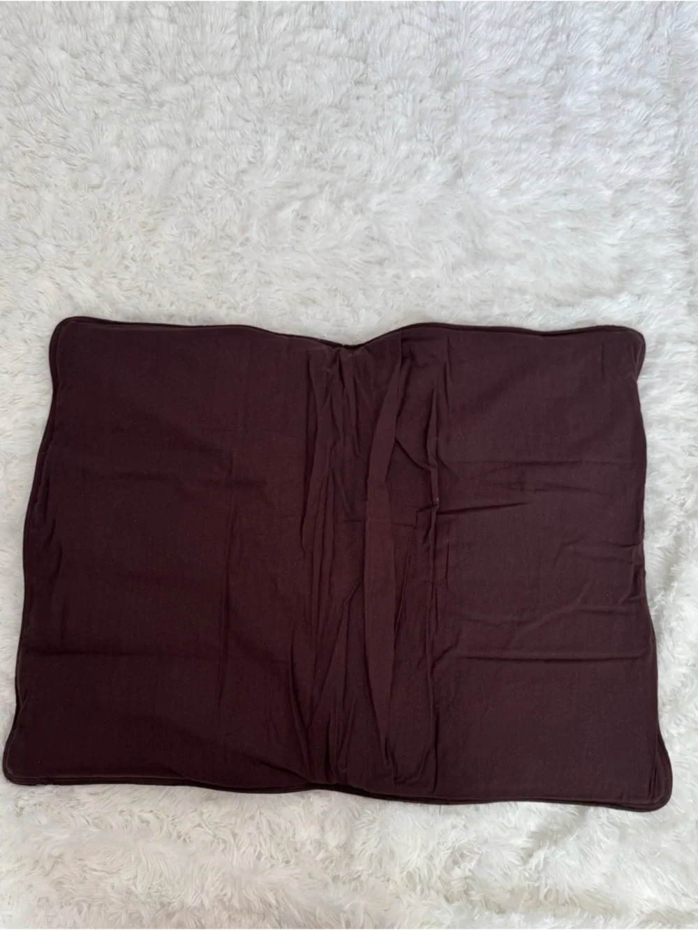NWT Pottery Barn European Linen Waffle Standard Sham in Dark Chocolate